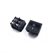 JEC JS-606PA-Q-BB-3H Square Black 4 Pins Single Pole Double Throw  Rocker Switch 6A 250V/10A 125V